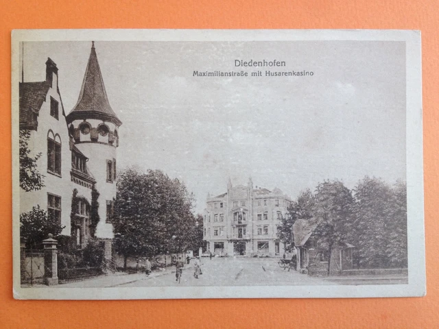 cpa 57 - DIEDENHOFEN THIONVILLE MAXIMILIANSTRASSE with HUSAREN CASINO Hôtel
