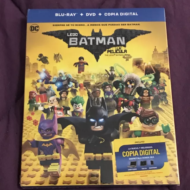 LEGO Batman La Pelicula (Blu-ray + DVD + Copia Digital) - En Español NEW SEALED