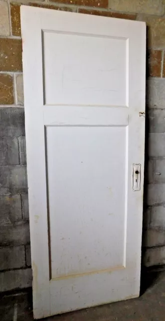 Antique Craftsman Style Two Panel Door - C. 1910 Fir Architectural Salvage 6
