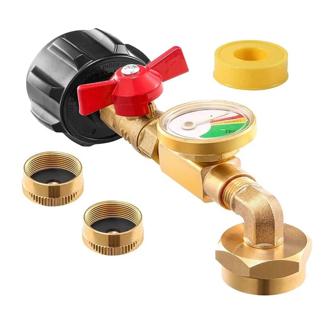 Adaptateur de recharge de propane tuyau w/ vanne de sécurité de 20lb réservoir