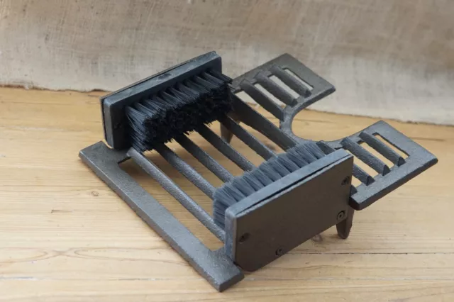Heavy Duty Cast Iron Angled Boot Scraper Shoe Mat Dirt Cleaner Brush Jack Pull