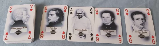 jeu de 52 cartes personnages célèbres ,Gardian, Novartis