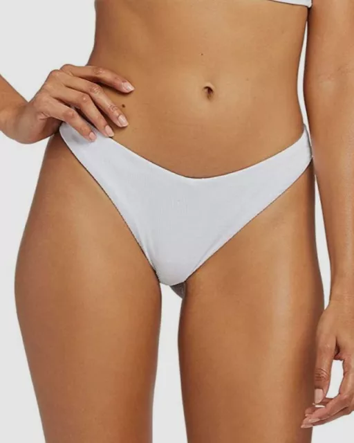 $111 Vitamin A Women's White Isla Hipster Bikini Bottom Swimwear Size L/10