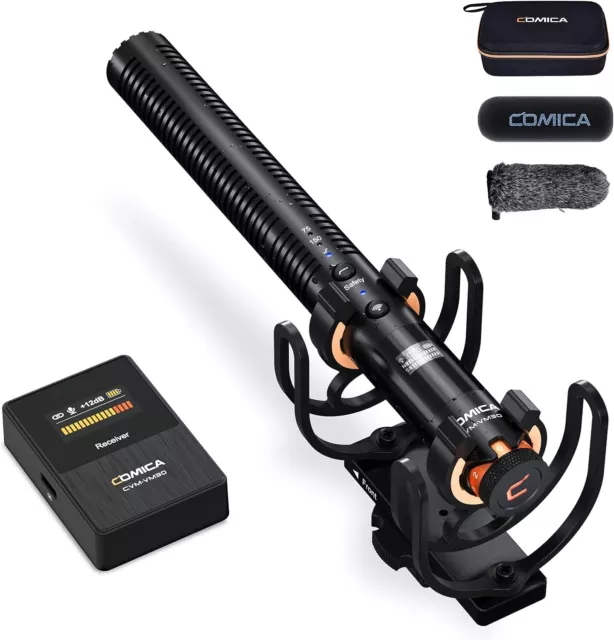 Comica VM30 Super-Cardioid Condenser Wireless Shotgun Microphone for Camera DSLR