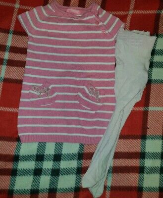 Girls 9-12 Months Bundle Top knit jumper Dress Tunic Bow Thighs outfit Next Day
