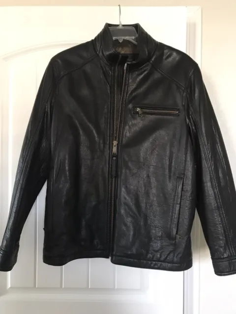 Marc New York Men’s Black Leather Jacket NWOT Large