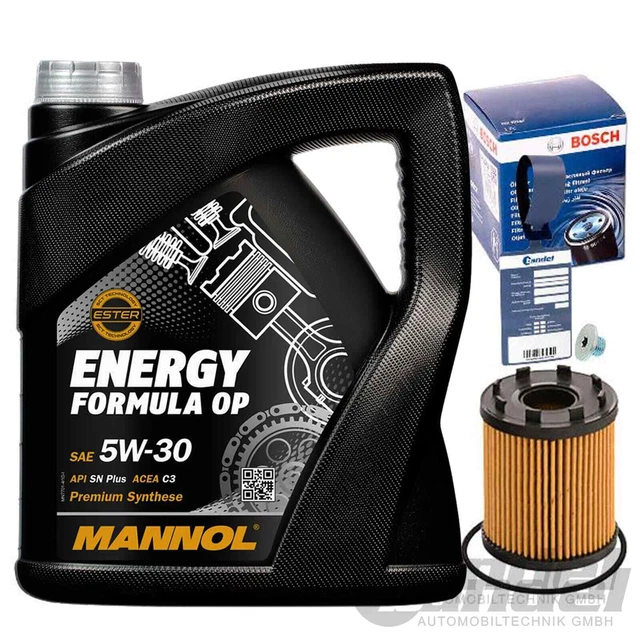 BOSCH Filtro Olio 1457429256 +mannol 5W30 per Opel Corsa C D E Combinato Astra H
