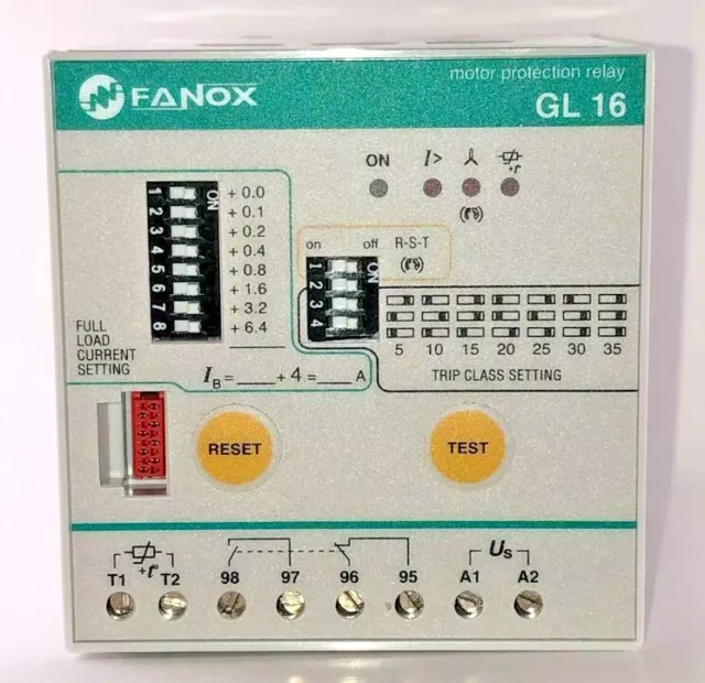 Fanox GL16 Integral Motor Protection Relay 3 - 10hp (230V Aux)