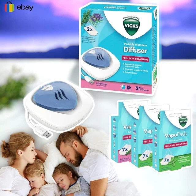 VICKS VAPOPADS MENTHOL Rosemary Lavender Oils Refill Diffuser Vaporiser ...