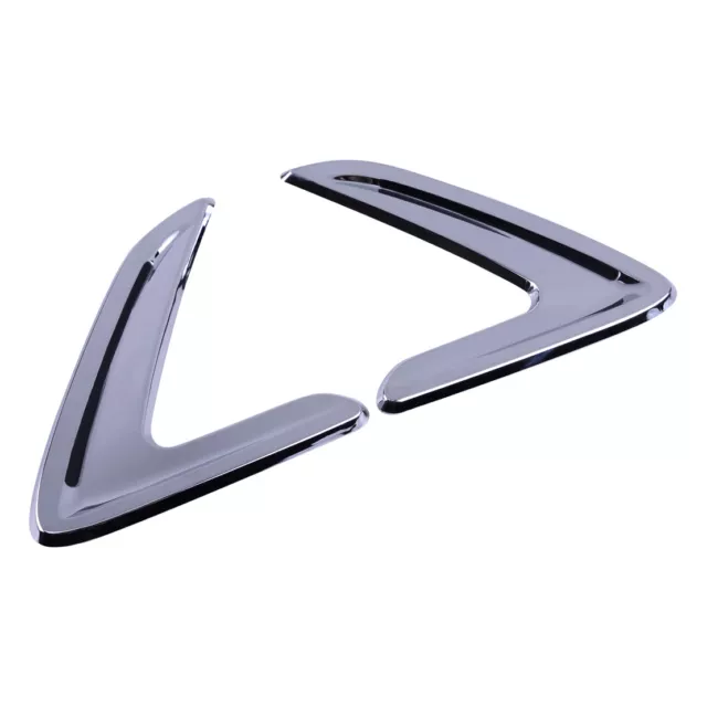 L+R Chrome Side Wing Fender Air Flow Vent Trim Cover Fit for BMW X5 F15 2014-16