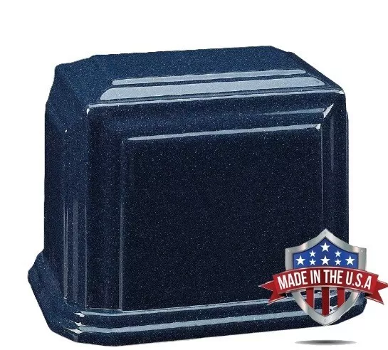 At Peace Memorials Millennium XL Cultured Marble Urn for Ashes (Sapphire) 300 C
