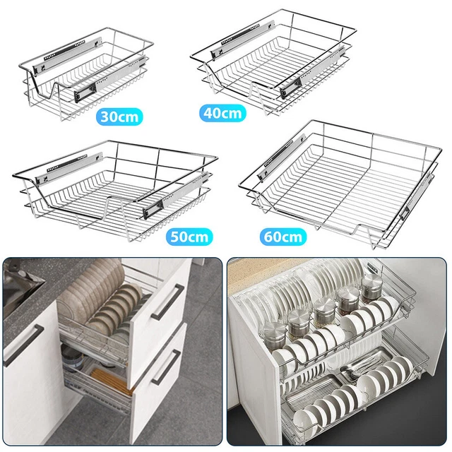 Cajón telescópico extractor completo saco de cesta extractor de armario cajón de cocina 2-6x