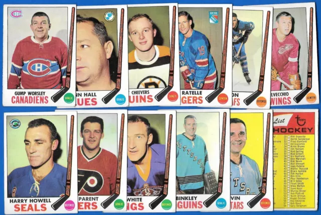 1969-70 Topps 69-70 Nhl Hockey Card 1-132 + Stamp & Error + Autograph See List