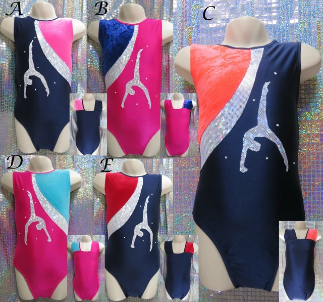 Razzle da rubinetto ginnastica Leotard danza marina rosa scintillante ragazze MADE IN UK