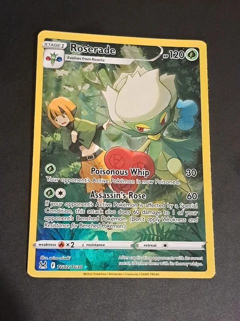 Pokemon Card - Roserade - TG02/TG30 - Lost Origin - Trainer Gallery Full Art