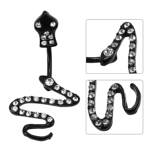 Stainless Steel Snake Navel Ring Miss Barbell Stud for Belly