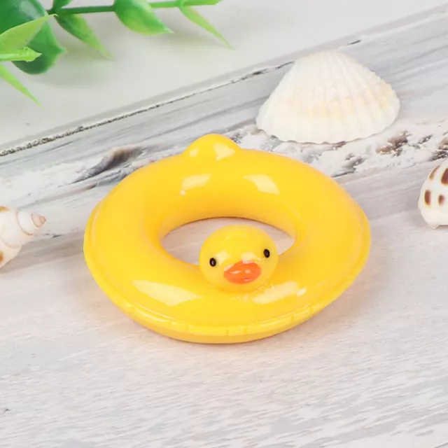 1:6 1:12 Dollhouse miniature yellow duck life swim ring for doll doll.RQ