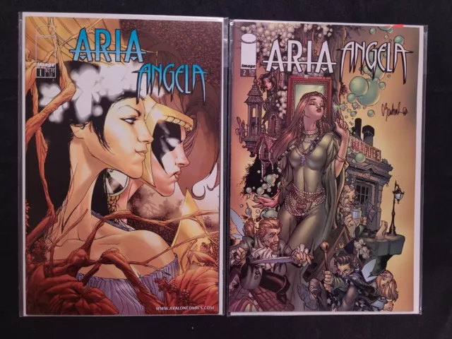Aria/Angela #1C & 2B (2000) Image Comics Lot  VF Avalon Comics Ancleto Portacio