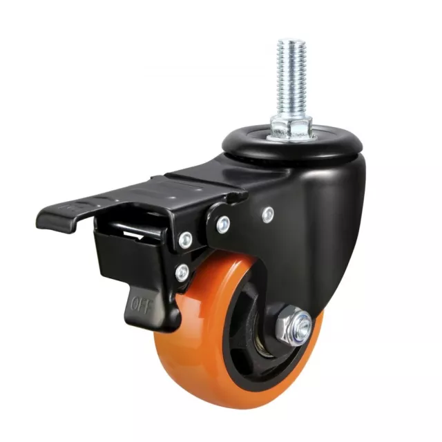 Caster Wheels Security Dual Locking Threaded Stem Heavy Duty Industrial Casters