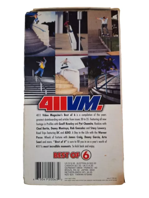 411VM Best OF 6 Skateboard VHS Video Cassette Tape 2