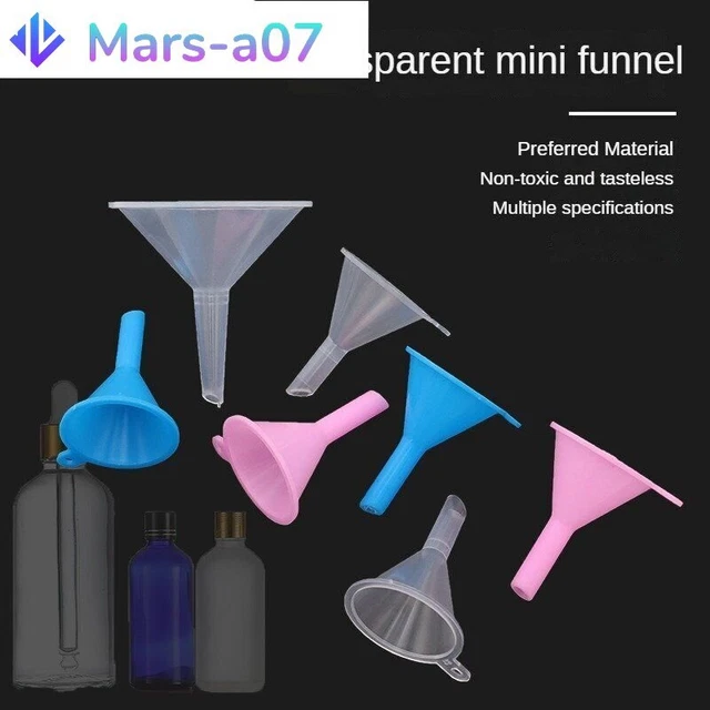 2Pcs Mini Plastic Funnel Small Mouth Liquid Oil Supplies