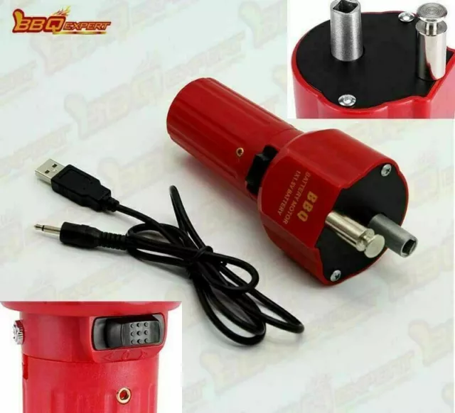 5V Rotator Grillmotor Motor BBQ Grillspieß Spießantrieb Spießdreher + USB Kabel