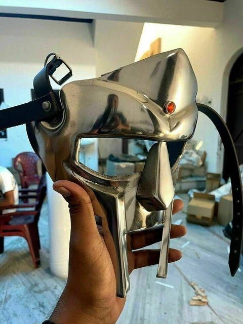 Doom Gladiator Helmet Face Mask Hand Forged MF Doom Medieval Halloween