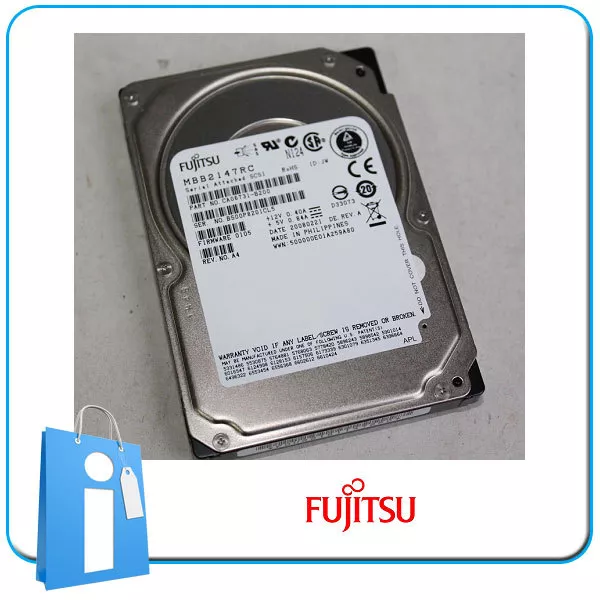 Disque Dur HD 2.5 " SAS Fujitsu MBB2147RC 146Gb 10K