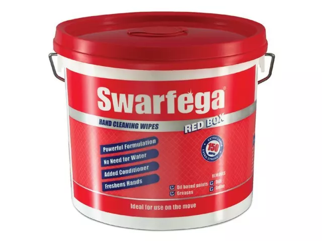 Swarfega - Red Box Heavy-Duty Trade Hand Wipes (150) - SRB150W