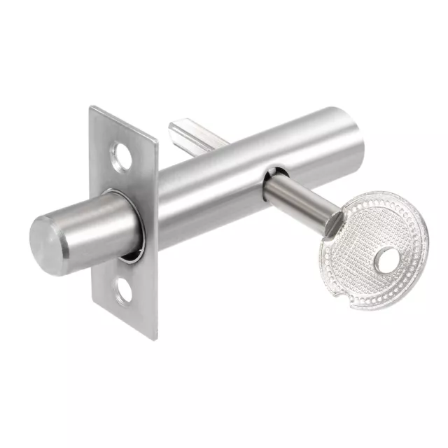 13mm Dia Cylinder Core Stainless Steel Hidden Tubewell Key Mortise Lock Silver