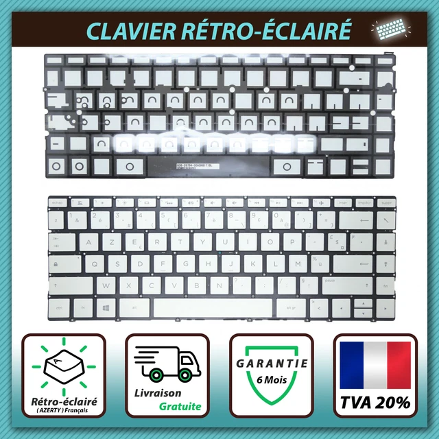 Repose-poignet Et Clavier HP Spectre 13-AE000NF - Argenté - KEQ4AX33TATP10 - Occasion