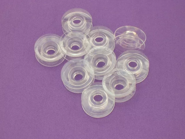 10 Bobbins fits Husqvarna viking  sewing machines Clear Concave #4120975-45