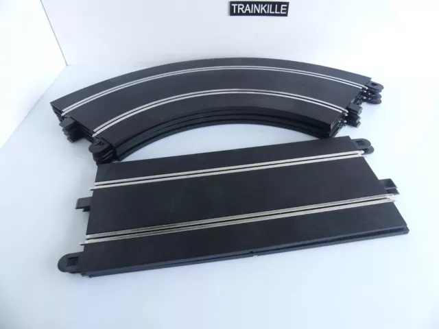 Scalextric 6 Rails 2 Droits 350 Mm + 4 Courbes R2 Quart De Courbe