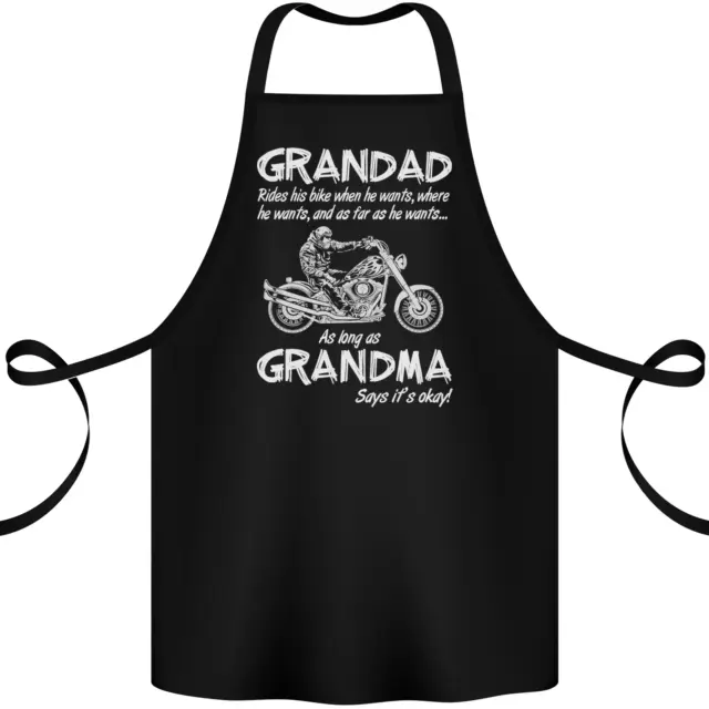 Grandad Grandma Biker Motorcycle Motorbike Cotton Apron 100% Organic