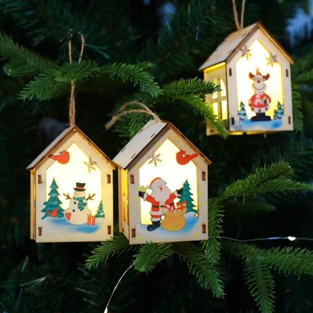 Mini Ornamento de Alce Decoración de Navidad Casas de Pueblo Festivas y Encantadoras