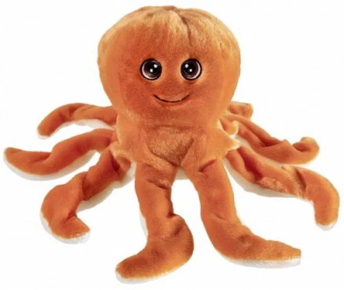 Heunec 260474 - Bottle 2 Buddy Oktopus orange, Stofftier, Plüschtier, 30 cm