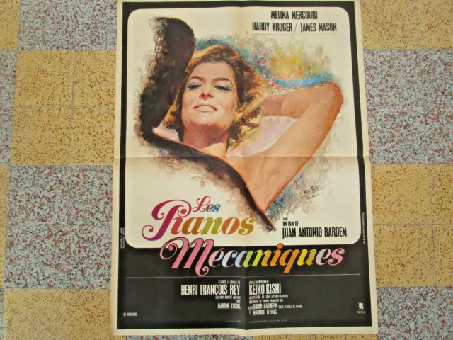 Affiche LES PIANOS MECANIQUES Juan Antonio BARDEM Melina MERCOURI 60x80cm N117