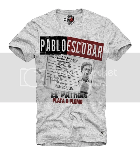 E1SYNDICATE T-SHIRT PABLO ESCOBAR MEDELLIN SCARFACE DOPE COCAINE 	2261g