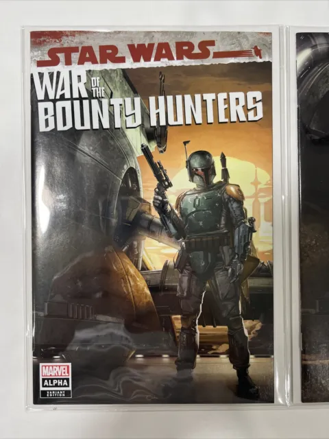 Star Wars War Of The Bounty Hunters #1 Alpha Crain Trade/Virgin Set SEALED 2