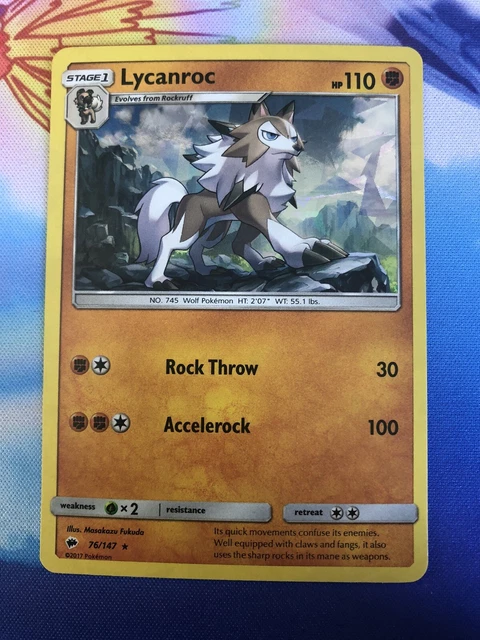 Pokemon - Lycanroc (Wolwerock) - 76/147 - Burning Shadows - Holo - NM - EN