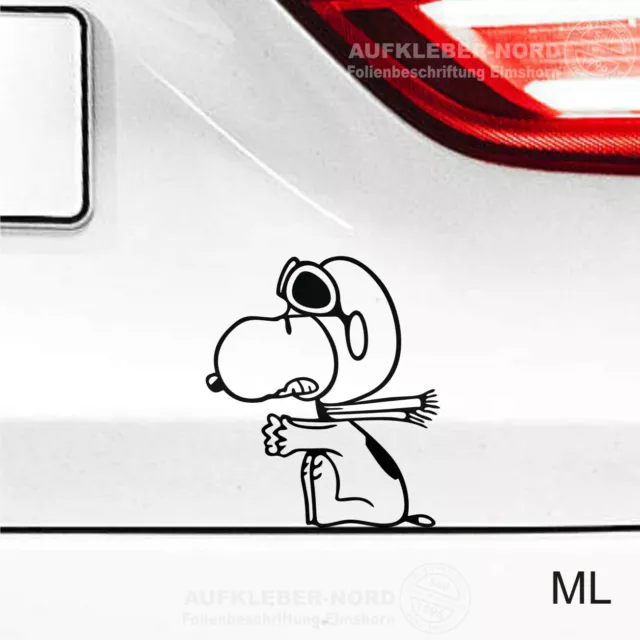 Artstickers Autoaufkleber in Form von Snoopy, 20 cm, für Auto-Liebhaber,  Goldfarben, Snoopy-Aufkleber, Herzform, Geschenk, Spilart, Marke Regsitrada