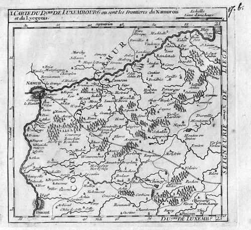 1780 - Luxemburg Luxemburg Map Carte Vaugondy