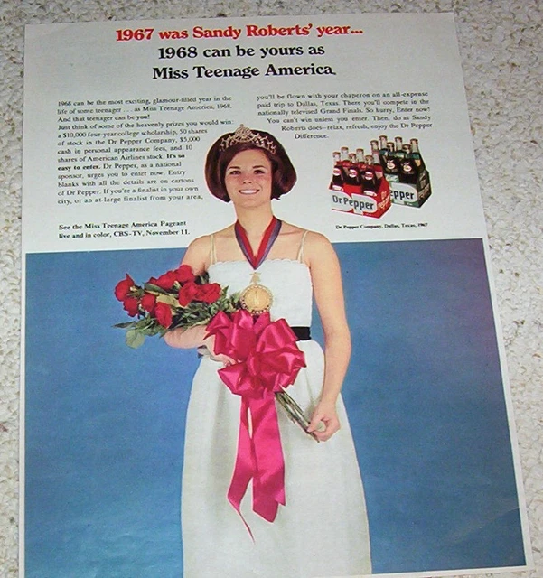 1969 MELISSA BABISH Miss Teenage America Dr Pepper Cola retro photo