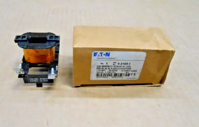 New Eaton 9-3185-1 Wound Ac Coil 110-120V For C25 Contactors  50/60Hz Series D1