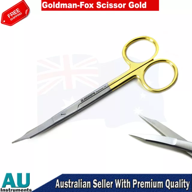 Goldman Fox Scissors TC Curved Dental Surgical Micro shears Gold Scissors