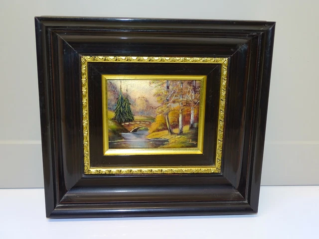 Petit Cadre Photo Ancien En Bois - Dimensions 11,8 X 9,8 Cm - Occasion - Décoration Vintage