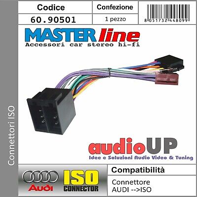 Masterline CONNETTORE AUTORADIO ISO PER AUDI A3 DAL 2007 IN POI MASTERLINE 