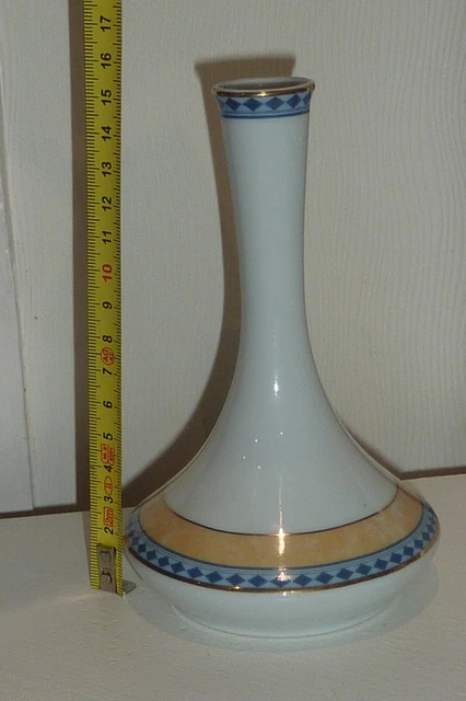 Vase soliflore porcelaine Limoges signé Goscimski - Décoration