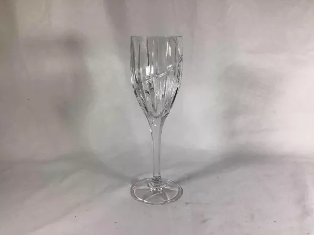 Vintage Mikasa Crystal Wine Glasses Uptown Pattern Vertical Swirl Cut Glass