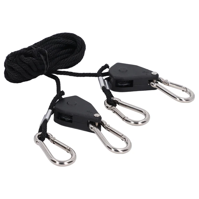 2PCS 1/8in Wachsen Licht Seil Aufhänger Einstellbare Heavy Duty Seil Clip Aufhän
